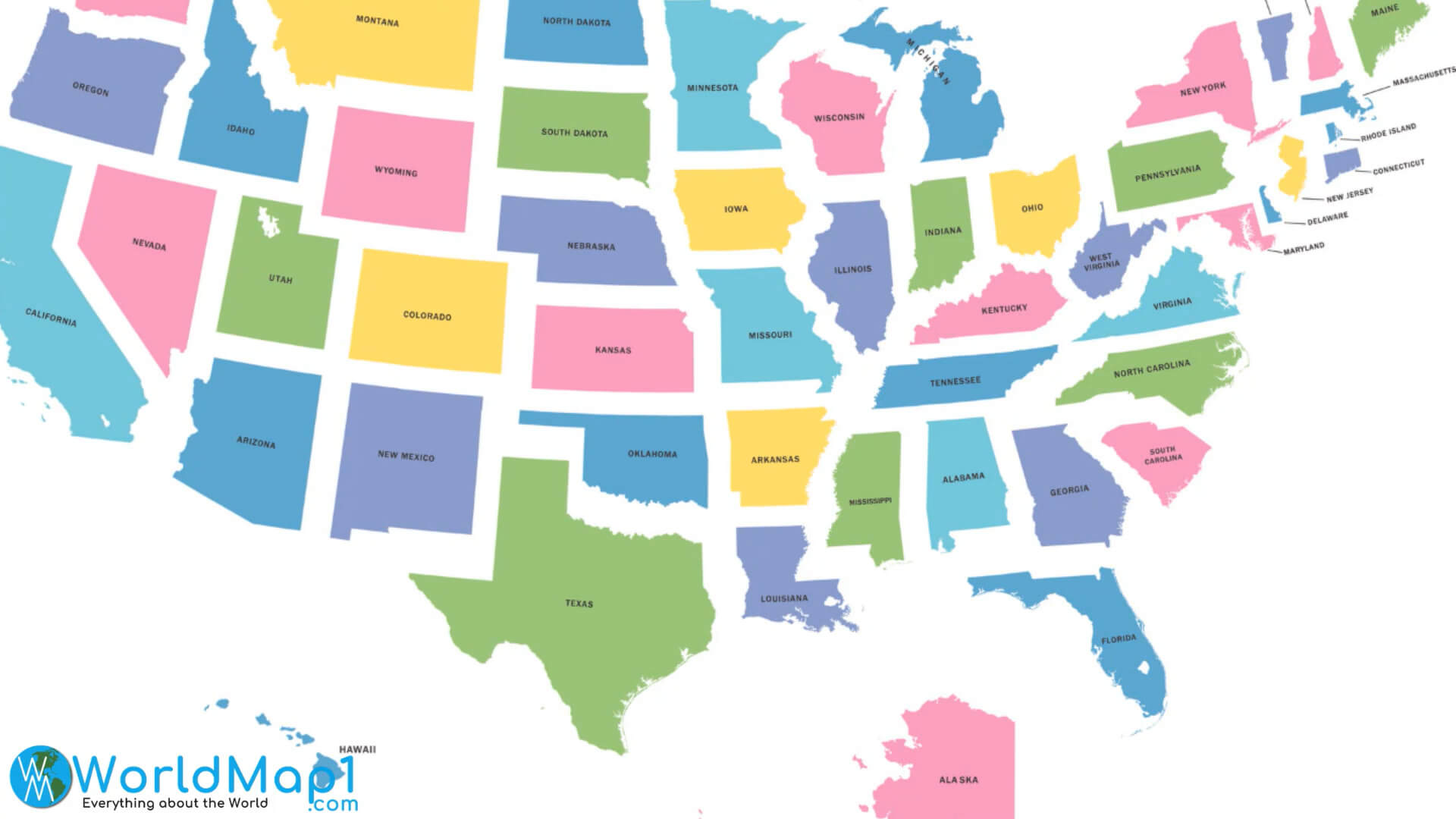 USA States Maps with New York